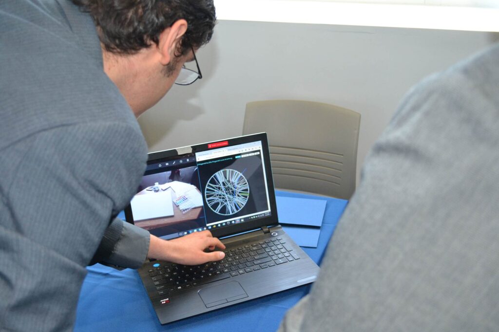 honors by contract student using computer