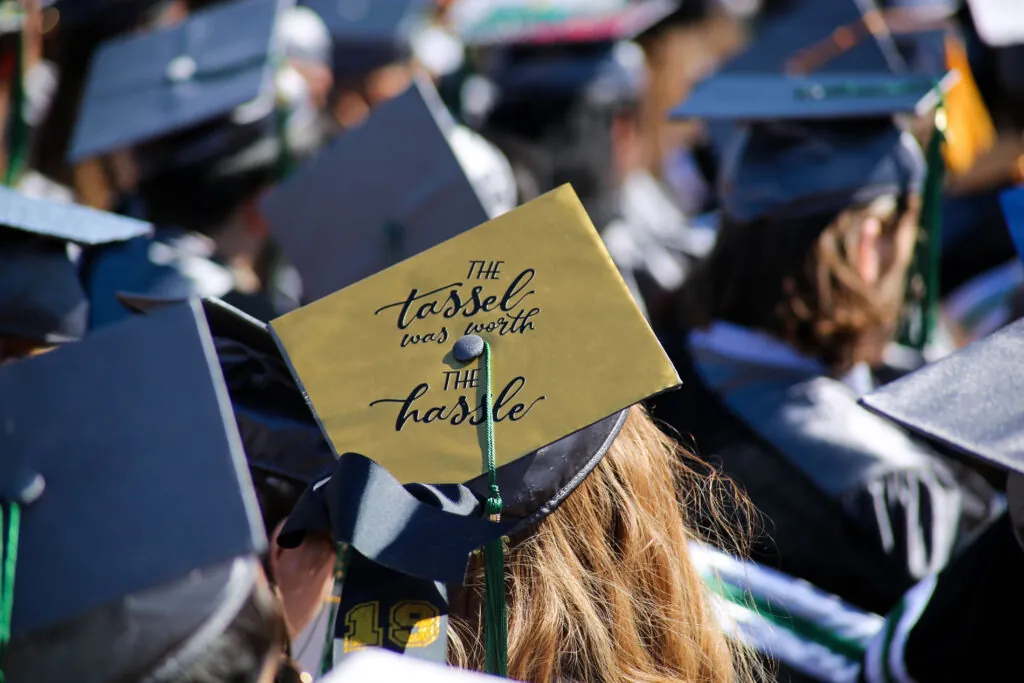 students at graduation