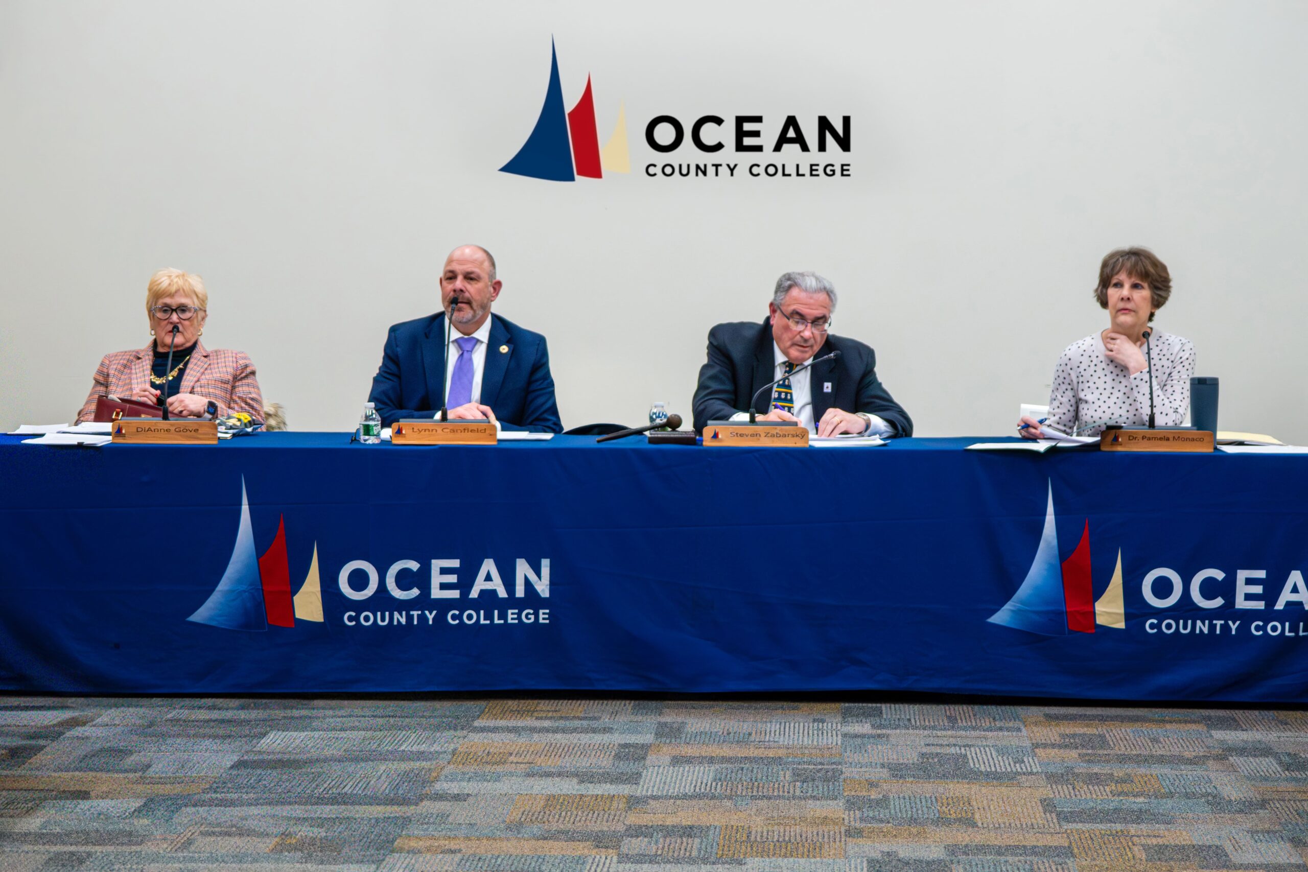 Dr Pamela Monaco, Steven Zabarsky, Lynn Canfield, Dianne Gove board of trustees