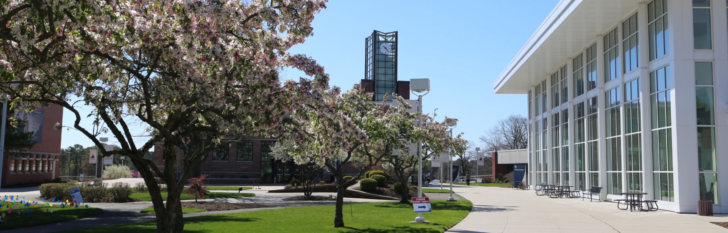 building with trees on campus