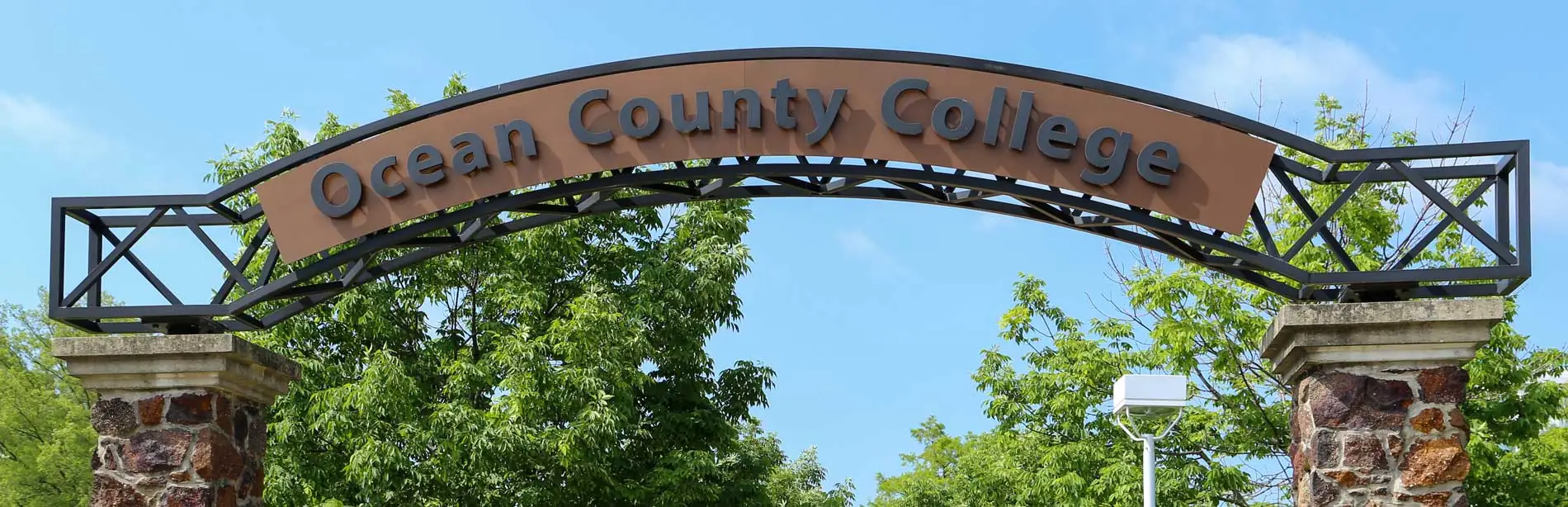 Ocean County College archway sign