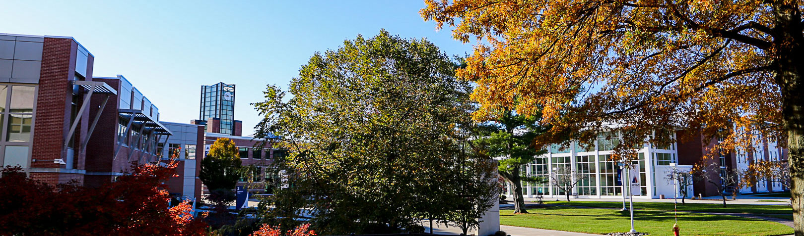 Ocean County College campus in the fall